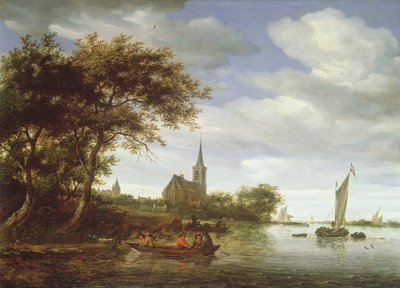 Flusslandschaft von Salomon van Ruisdael or Ruysdael